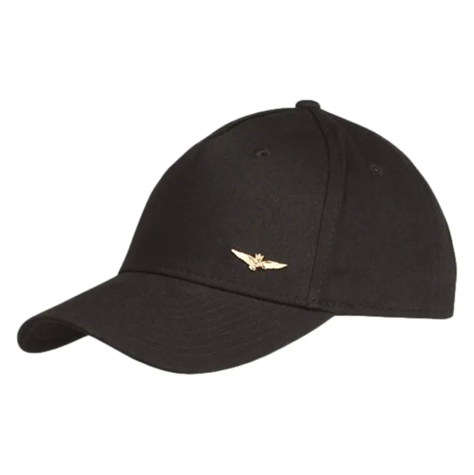 Casquette de Baseball Basique avec Aigle en Métal Noir