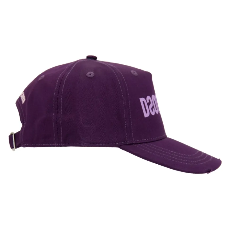 Casquette de Baseball en Coton avec Logo Inversé