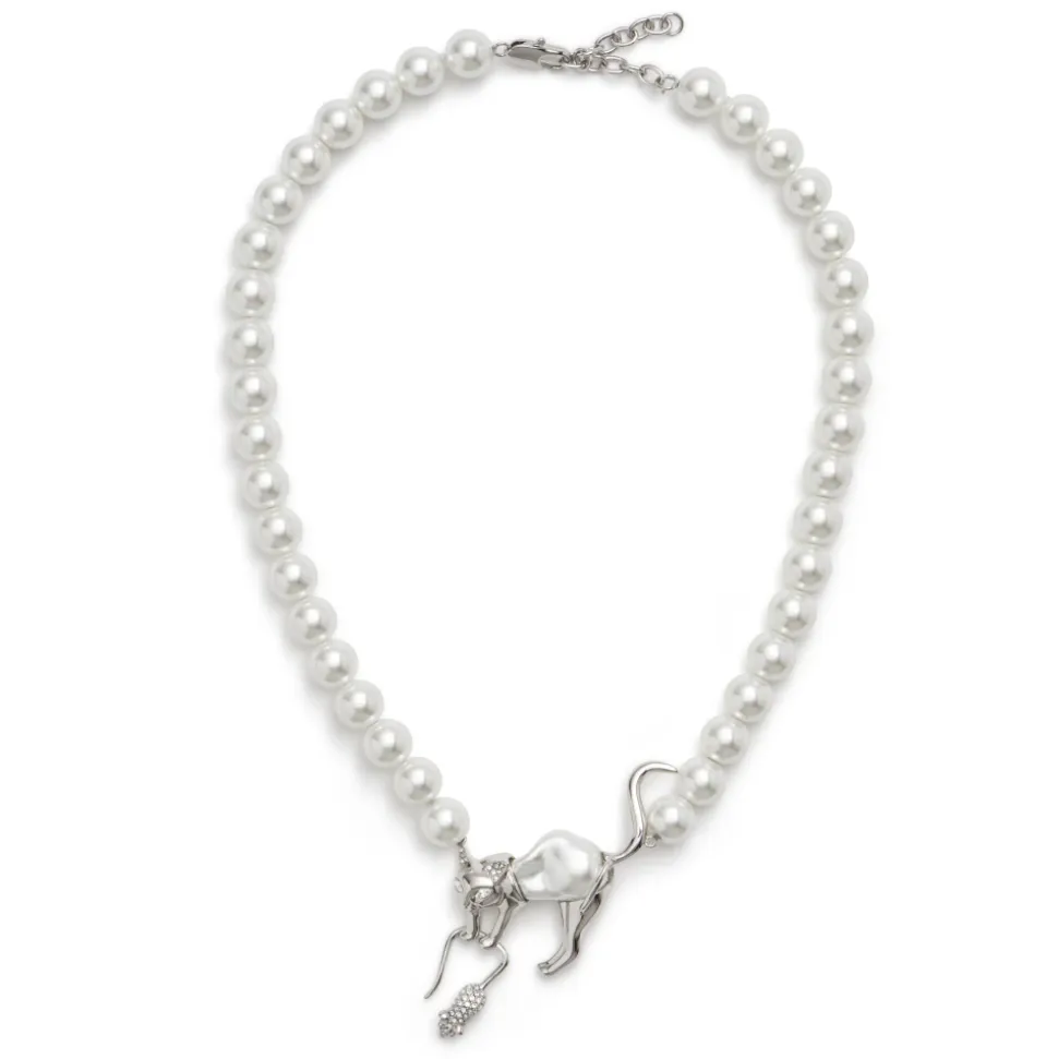 Cat And Mouse Pearl Necklace