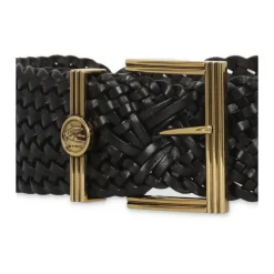 Ceinture en cuir tressé