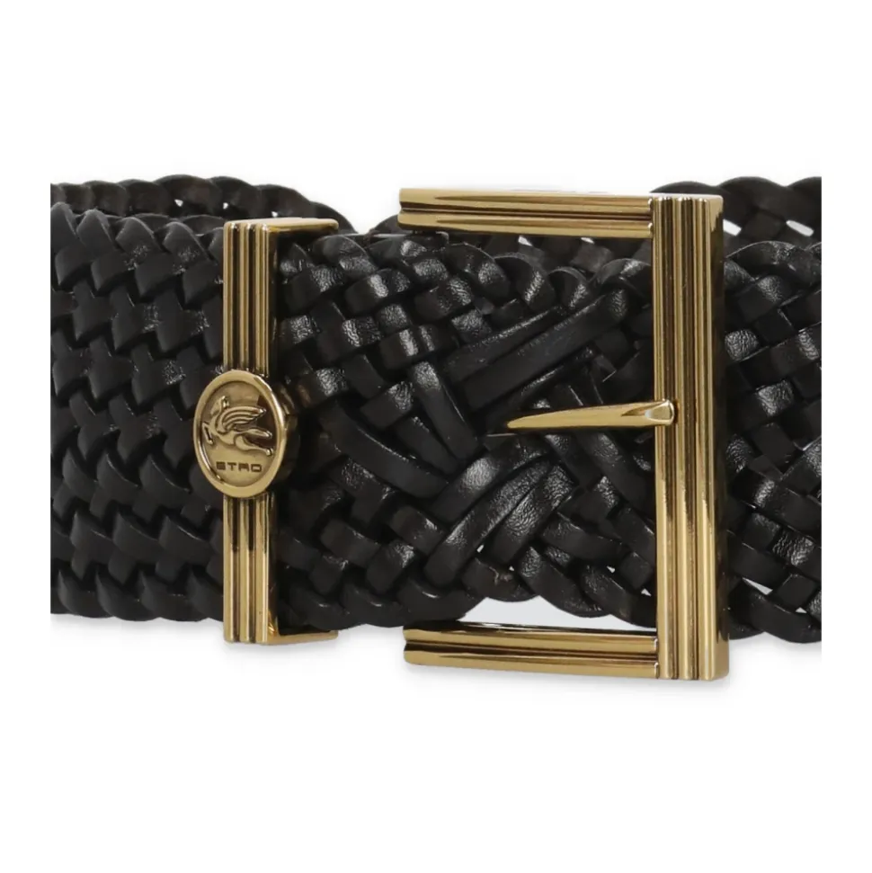 Ceinture en cuir tressé