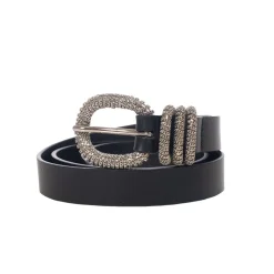 Ceinture en Nappa avec Chaîne Diamant