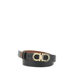 Ceinture réversible en cuir avec boucle Gancini