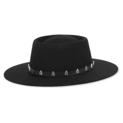 Chapeau avec Clous de Ceinture en Cuir