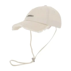 Chapeau Beige Logo Coton Cordon