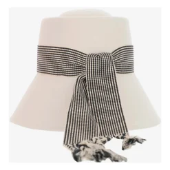 Chapeau Cloche en Feutre de Lapin Blanc Optique