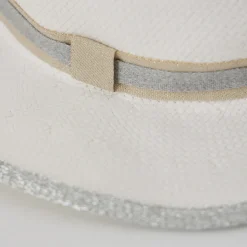 Chapeau Panama avec Finition Métallique Argent