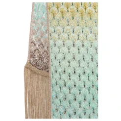 Écharpe Beige à Franges Ombré