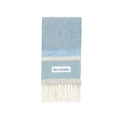 Écharpe Bleu Jaune Luxe Hiver