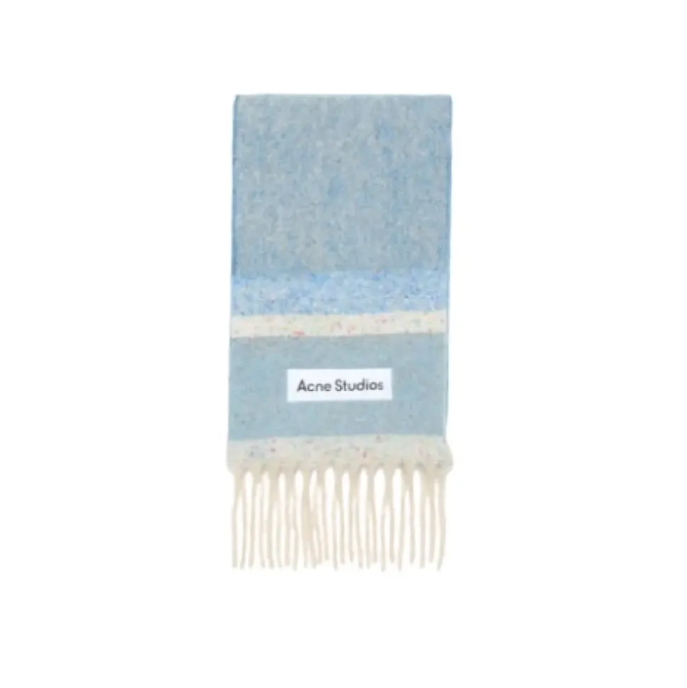 Écharpe Bleu Jaune Luxe Hiver