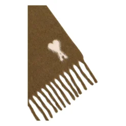 Écharpe Frangée en Alpaga Marron