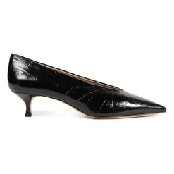 Chaussures à talons de chat en cuir noir