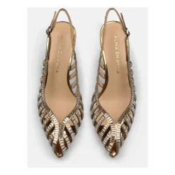 Chaussure à talon à effet cristal