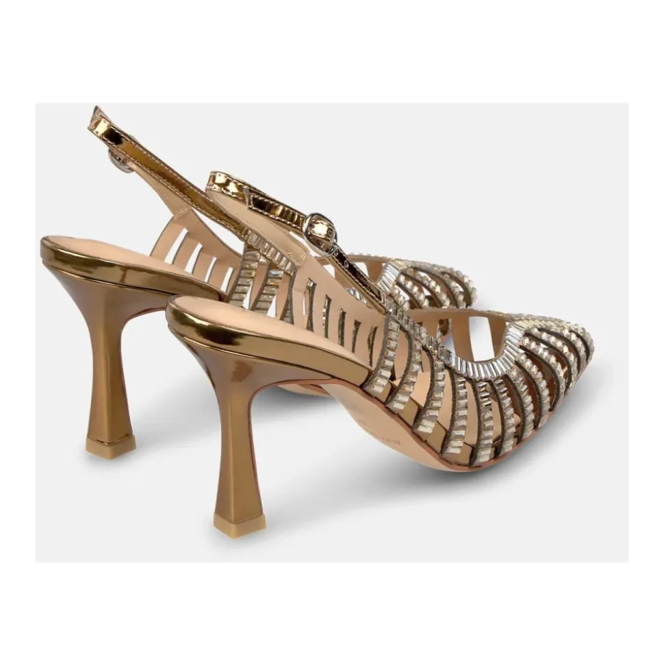 Chaussure à talon à effet cristal