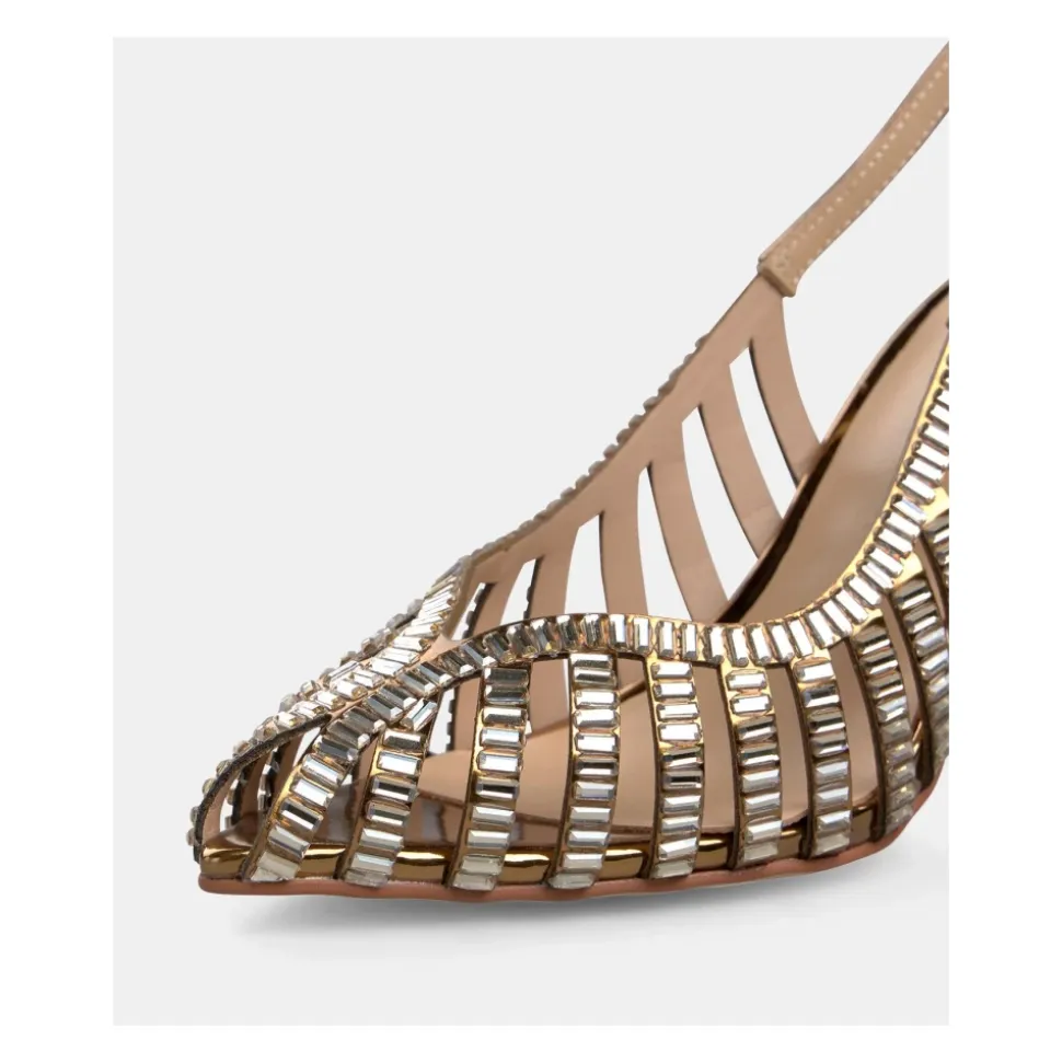 Chaussure à talon à effet cristal