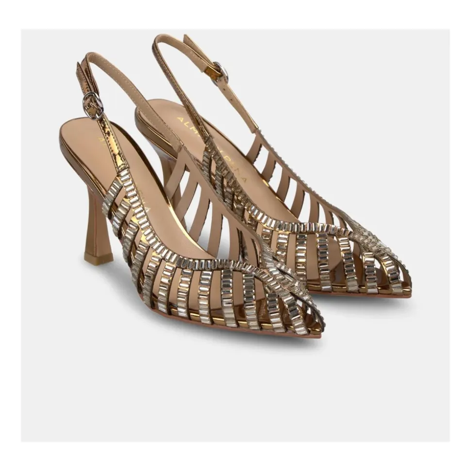 Chaussure à talon à effet cristal