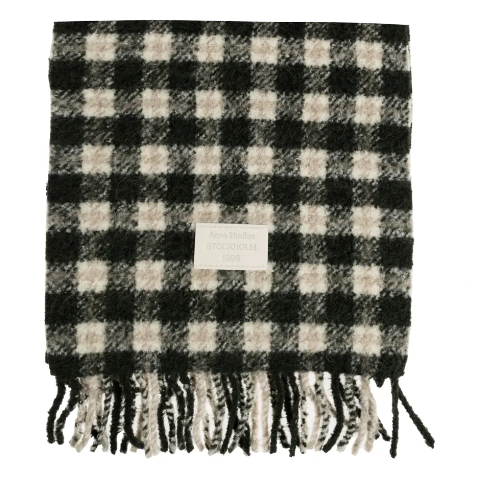 Checked Logo Scarf