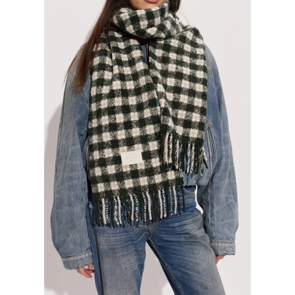 Checked Logo Scarf