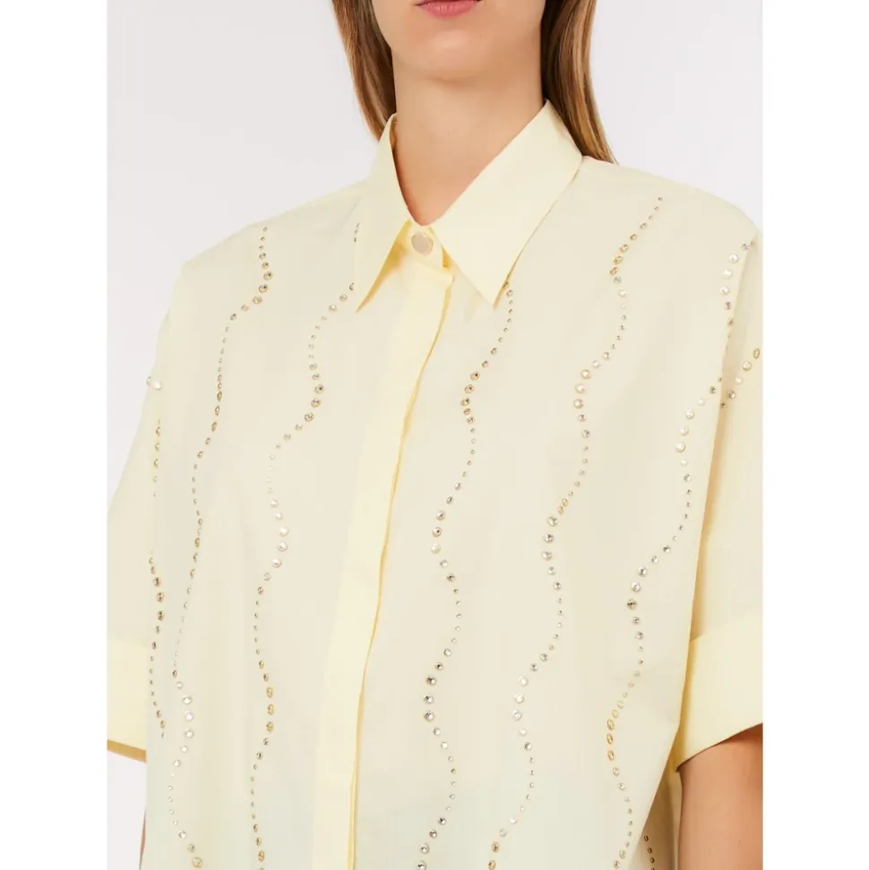Chemise avec appliqués de bijoux