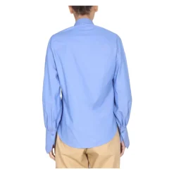 Chemise Boutonnée avec Liens au Col