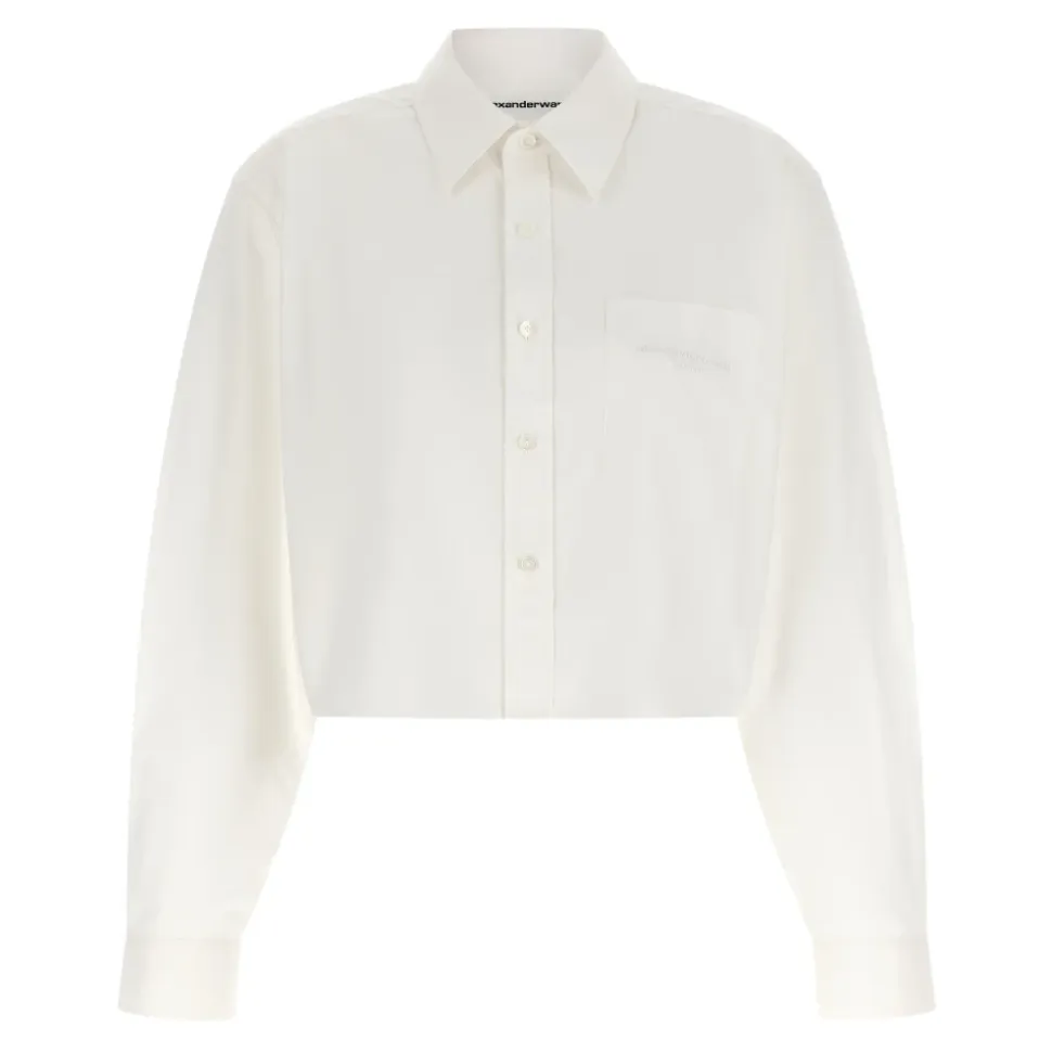 Chemise courte brodée