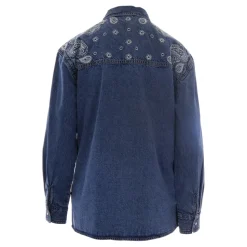 Chemise en jean avec broderies