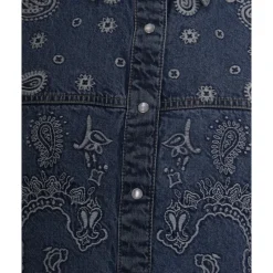 Chemise en jean avec broderies
