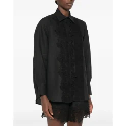 Chemise en lin avec dentelle