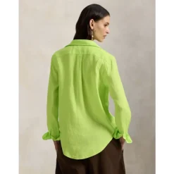 Chemise en lin, coupe droite