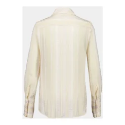 Chemise en Soie Texturée Crème