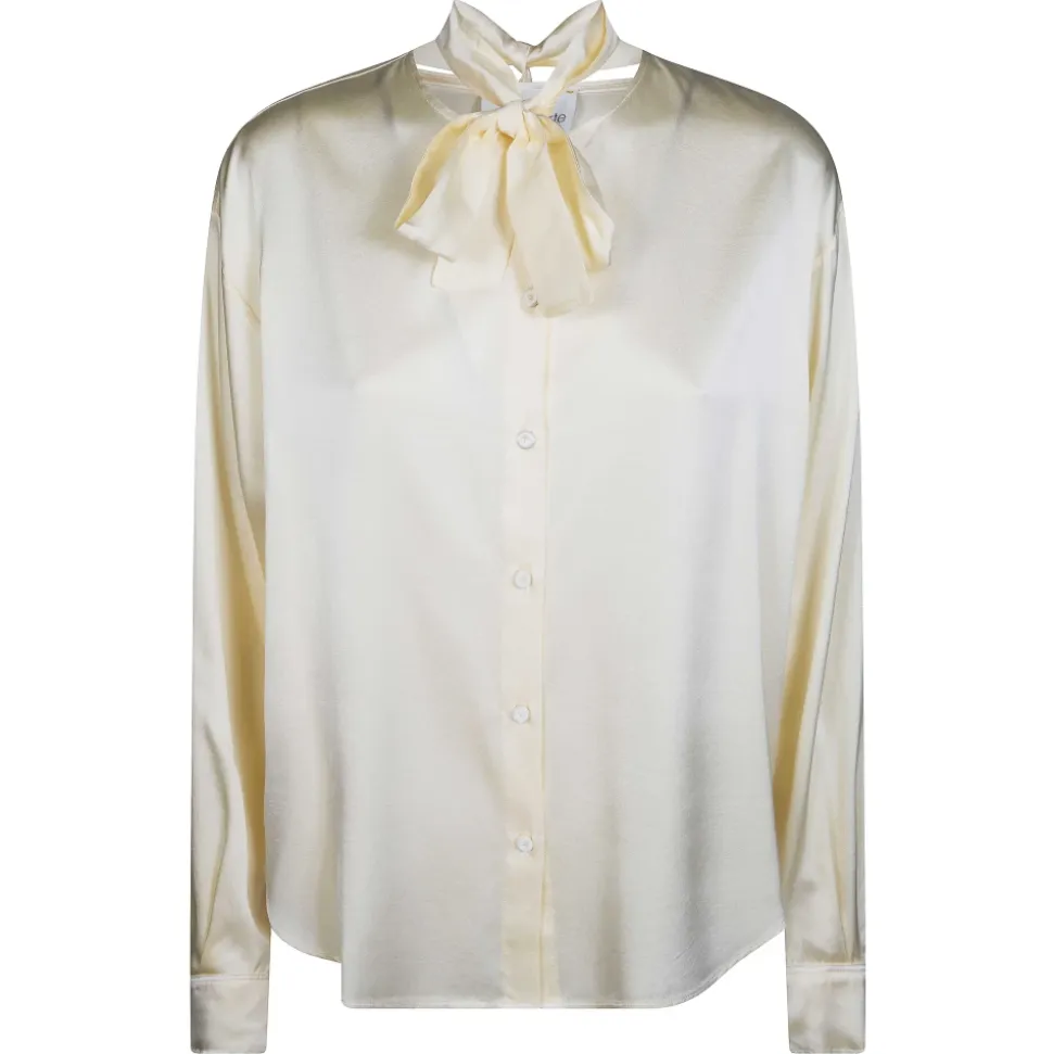 Chemise Kimono en Satin de Soie Stretch Lourd