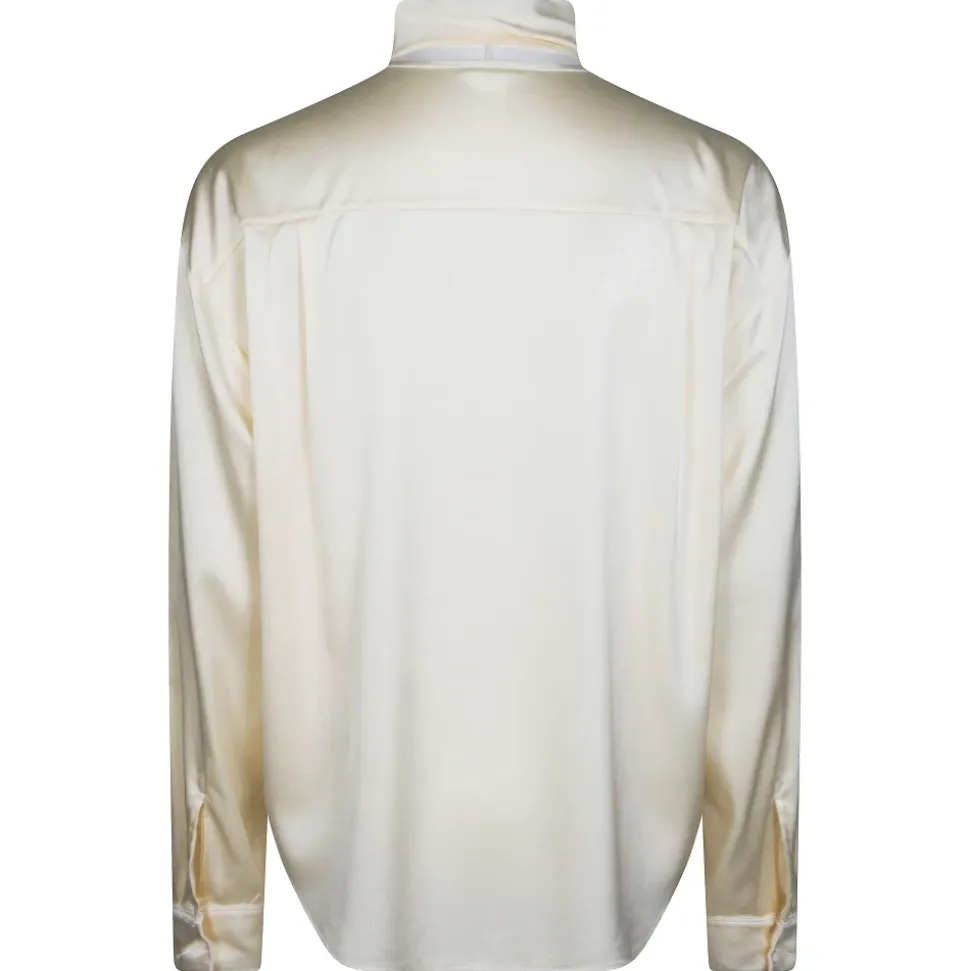 Chemise Kimono en Satin de Soie Stretch Lourd