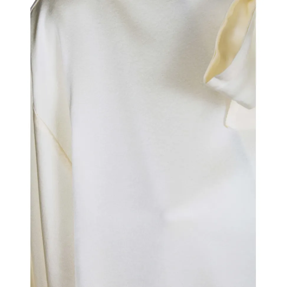 Chemise Kimono en Satin de Soie Stretch Lourd