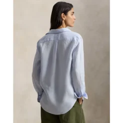 Chemise lin coupe droite