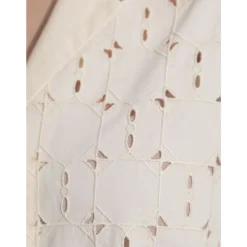 Chemise à Manches Courtes en Coton Brodé