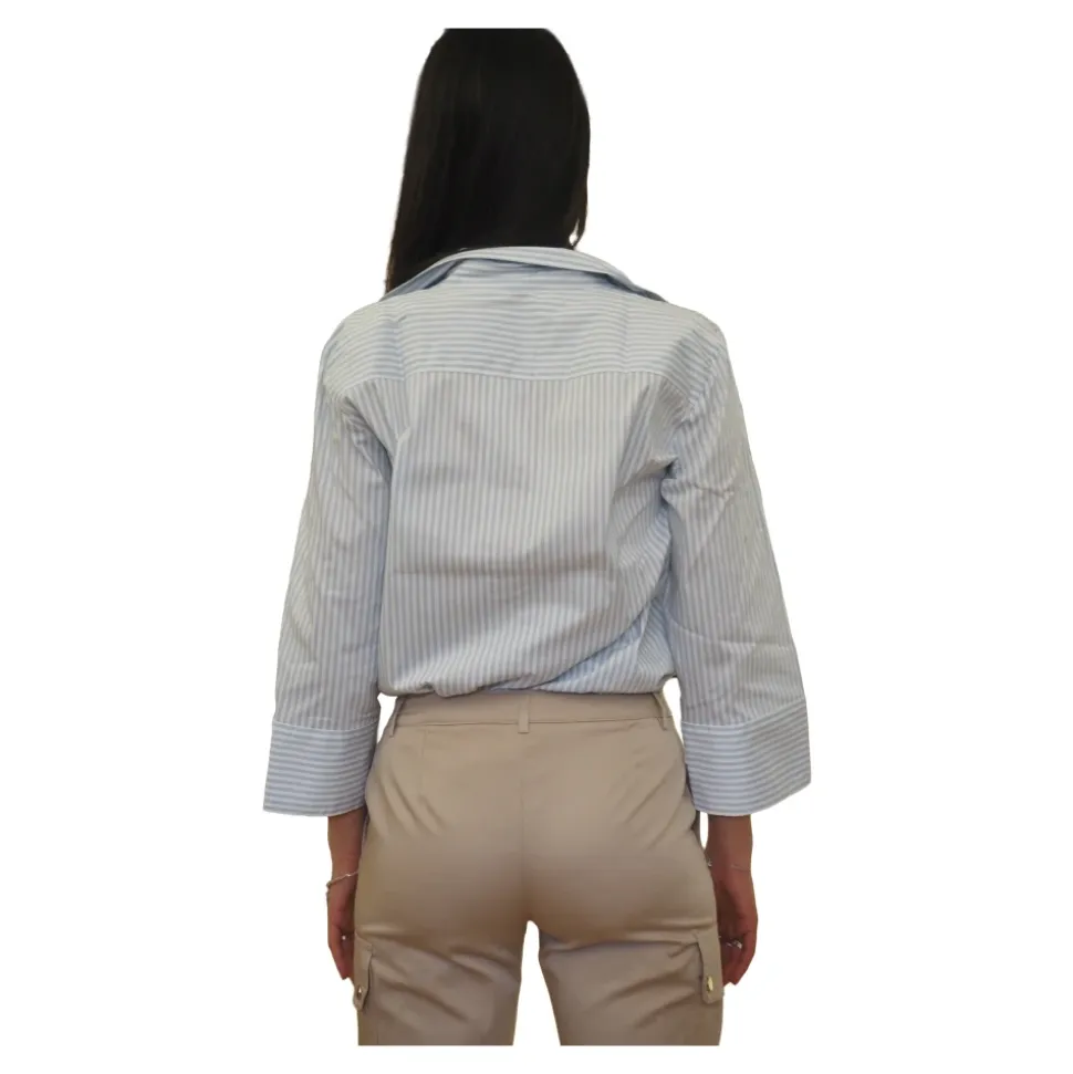 Chemise stretch en popeline rayée