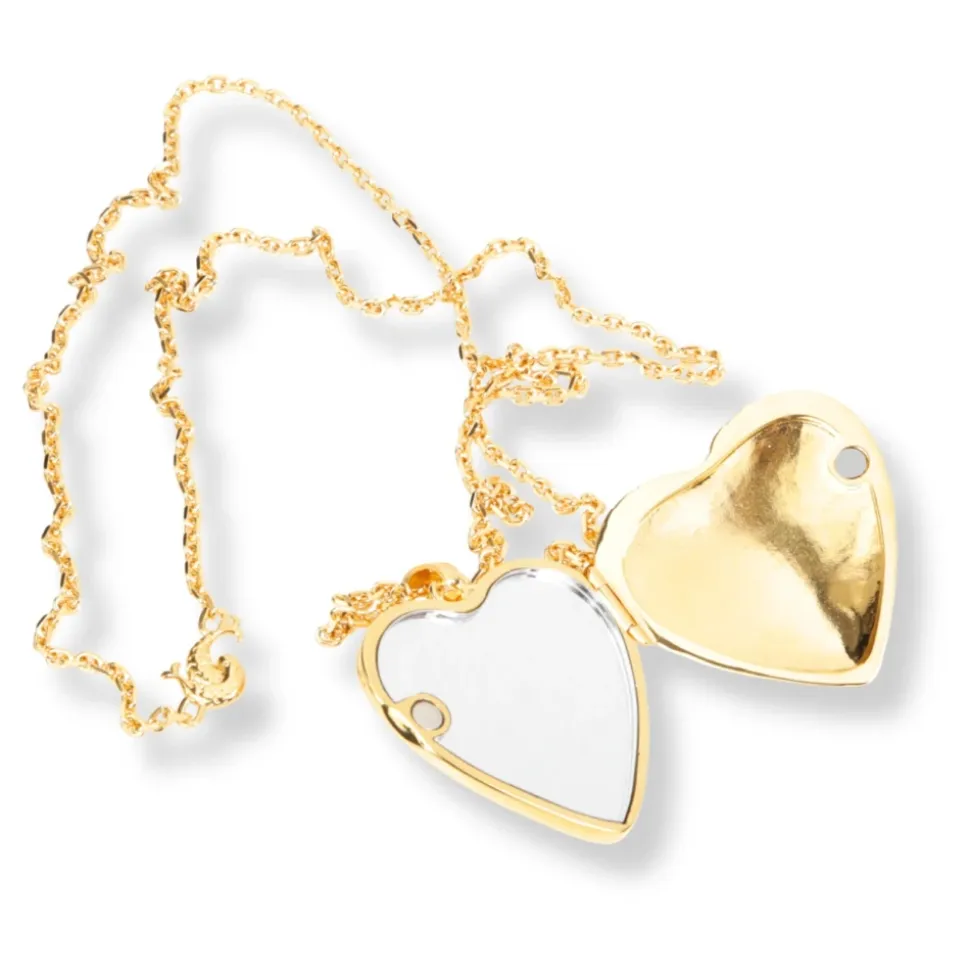 Collier avec pendentif cœur miroir