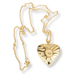 Collier avec pendentif cœur miroir