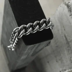 Collier Chunky Panzer Étanche Argent