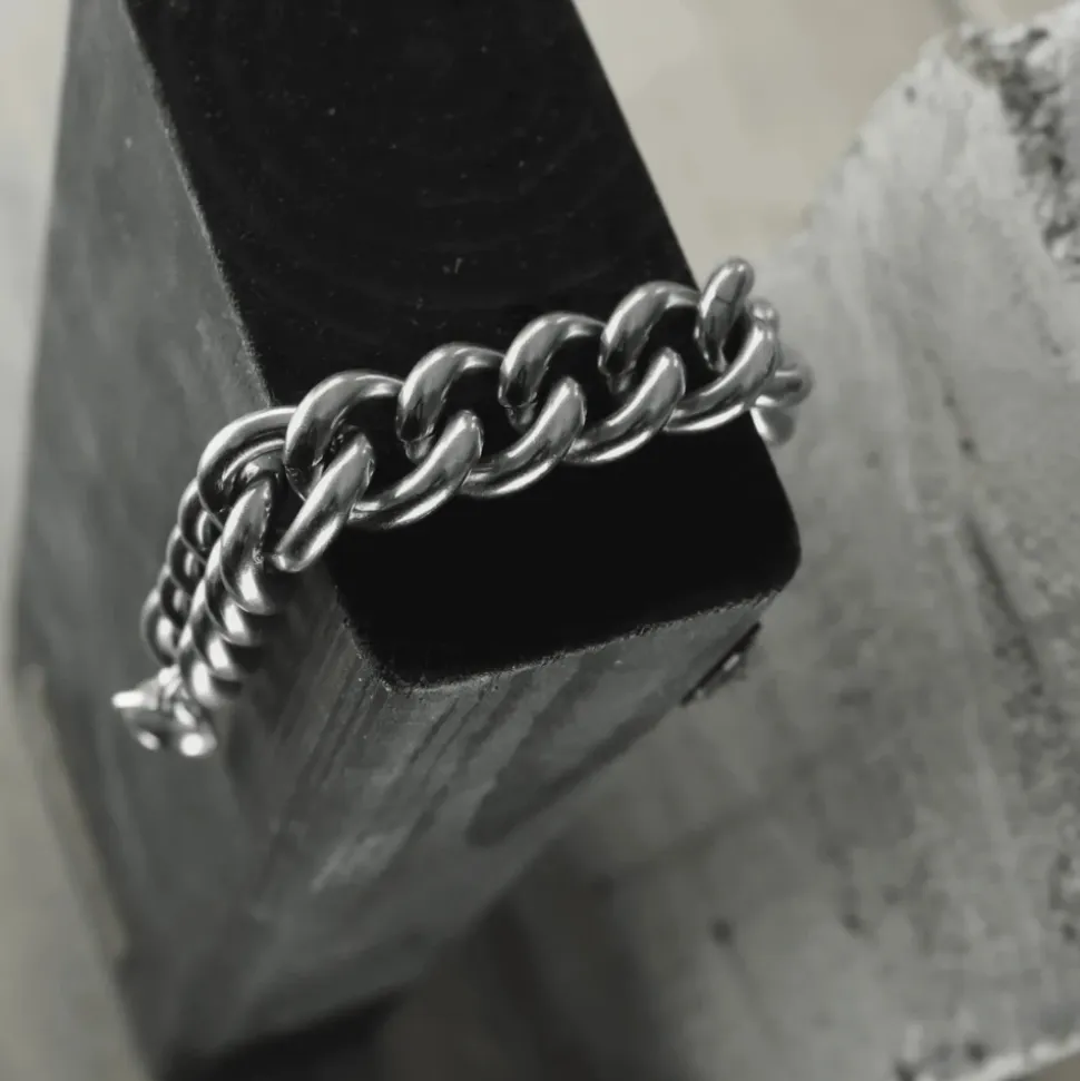 Collier Chunky Panzer Étanche Argent