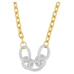 Collier Géométrique à 2 Tons