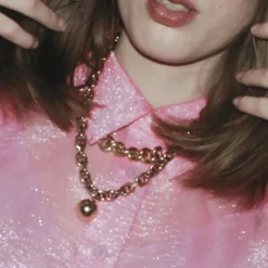Collier Imperméable à Boule Plaqué Or
