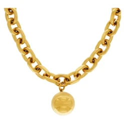 Collier Imperméable à Boule Plaqué Or