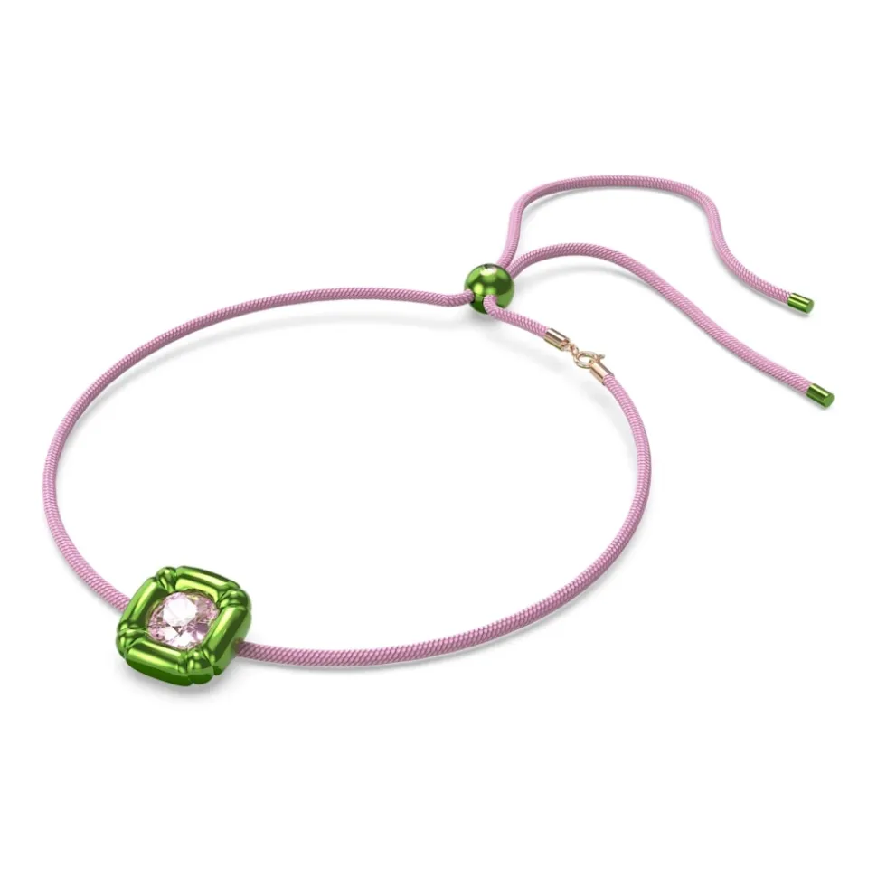 Collier Vert avec Pierre Taille Coussin