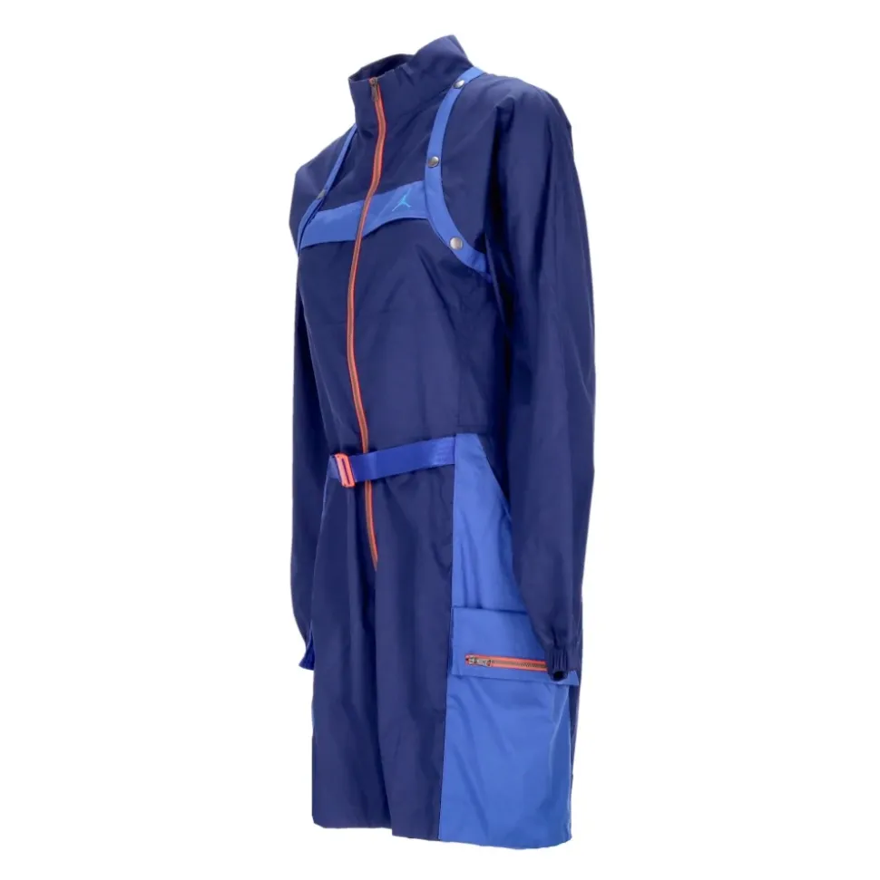 Combinaison utilitaire bleue avec cardigan détachable