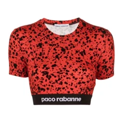 Crop Top à Motifs Peinture