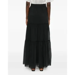 Elastic-waistband Maxi Skirt