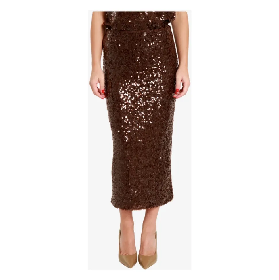 Embellished Midi Pencil Skirt