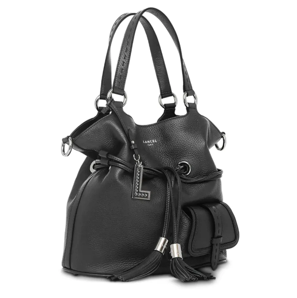 1Er Flirt Sac Seau en Cuir Noir