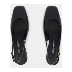 Escarpins en Cuir Verni Noir avec Talon DG